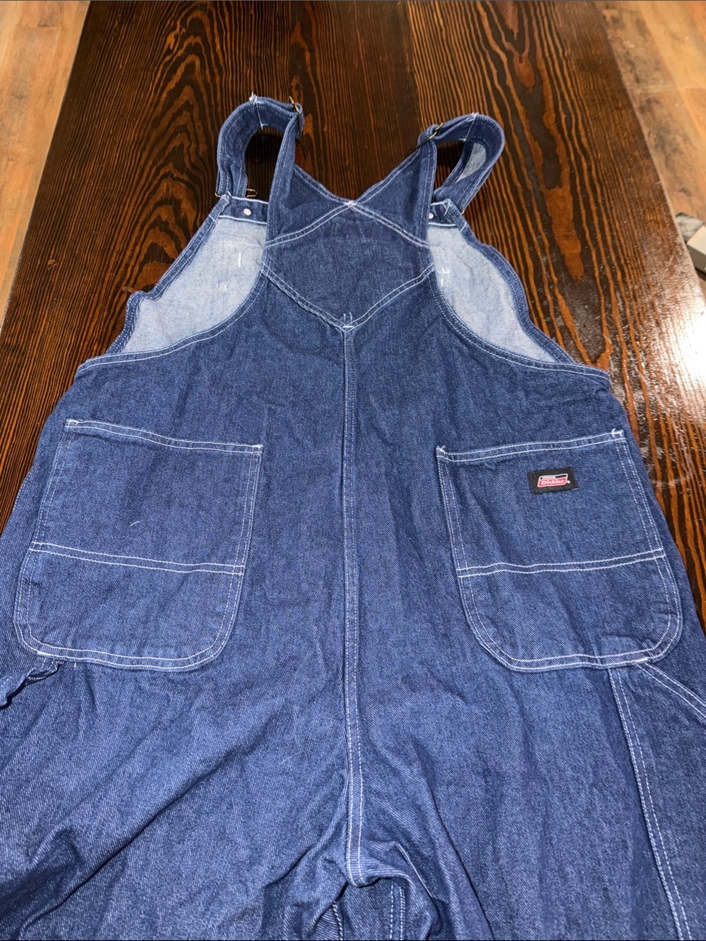 Dickies Black and Red Logo Workwear bib overalls Label size large - Picture 2 of 8